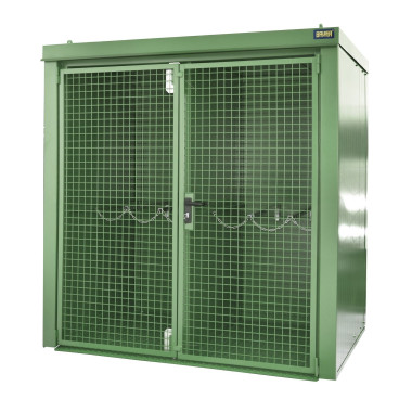 Armários para materiais perigosos--Recipiente para bombas de gás, pintado, verde Reseda