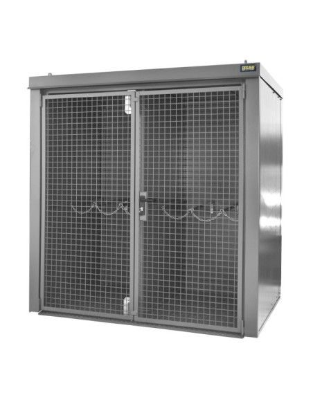 Hazardous material cabinets--Container for gas pumps, painted, gray mouse