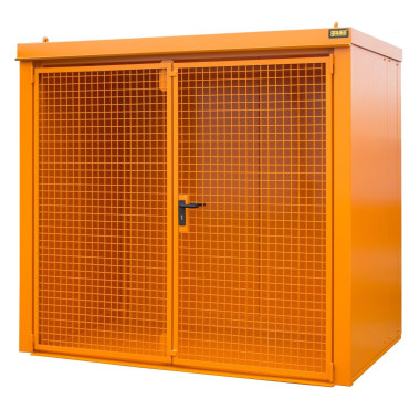 Armoires pour matières dangereuses--Conteneur pour pompes à gaz, peint, Orange jaune