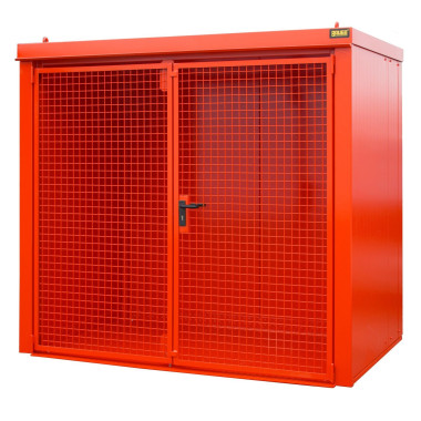 Hazardous material cabinets--Container for gas pumps, painted, red fire