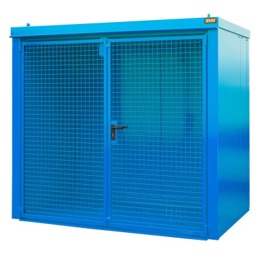 Hazardous material cabinets--Container for gas pumps, painted, light blue
