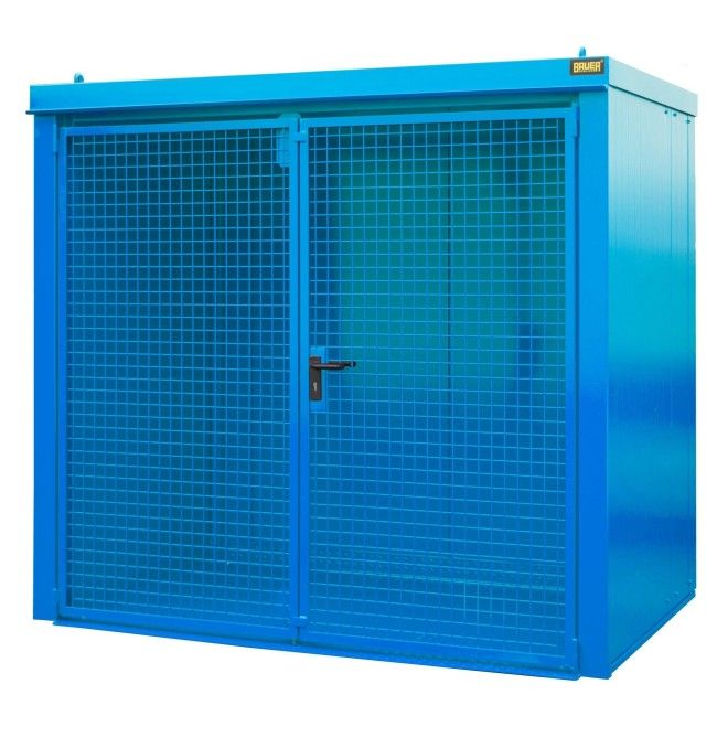 Gefahrstoffschränke--Container für gaspumpen, lackiert, hellblau