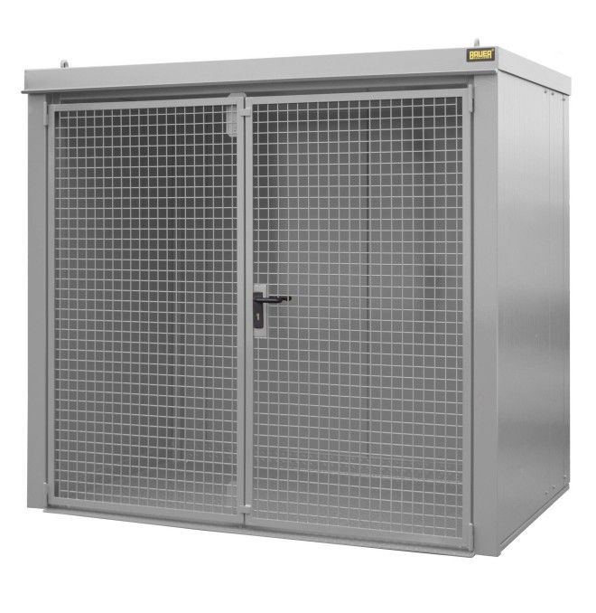 Hazardous material cabinets--Container for gas pumps, painted, gray mouse