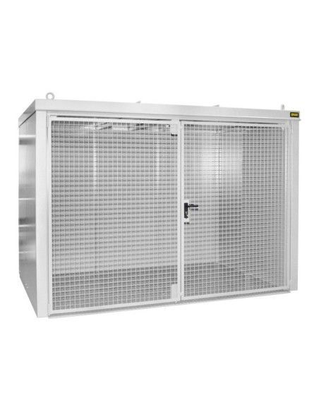 Hazardous material cabinets--Container for gas pumps, painted, greyish white