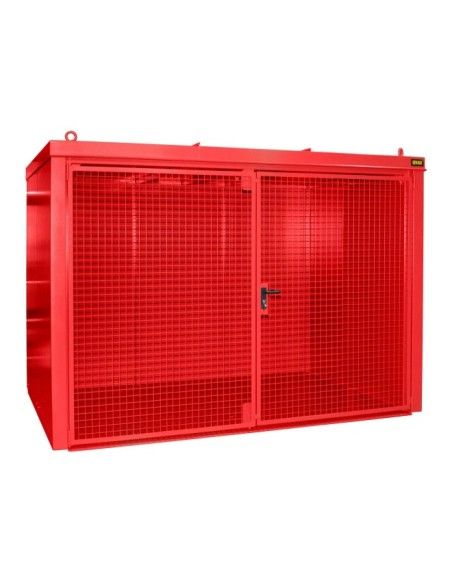 Hazardous material cabinets--Container for gas pumps, painted, red fire