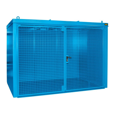Hazardous material cabinets--Container for gas pumps, painted, light blue