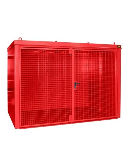 Hazardous material cabinets--Container for gas pumps, painted, red fire