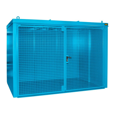 Hazardous material cabinets--Container for gas pumps, painted, light blue