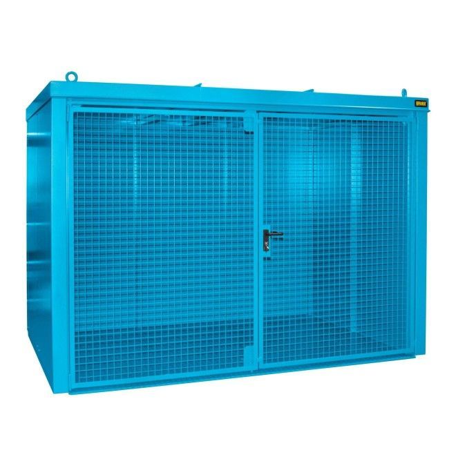 Gefahrstoffschränke--Container für gaspumpen, lackiert, hellblau