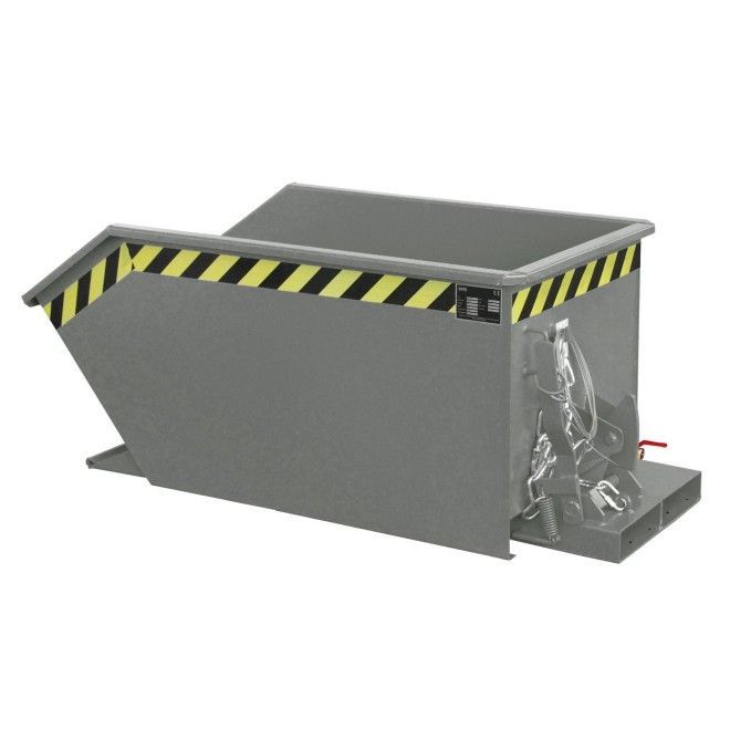 Tilting Container--Container of chips, painted, gray mouse