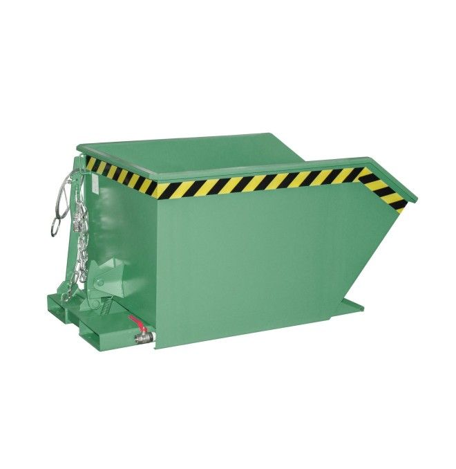 Kippbehälter--Container aus chips, lackiert, grün