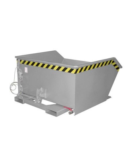 Kippbehälter--Container von chips, lackiert, graue maus