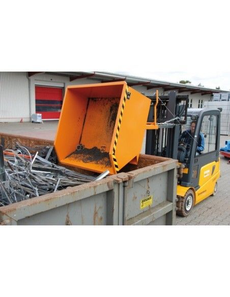 Tilting Container--Container of chips, painted, gray mouse