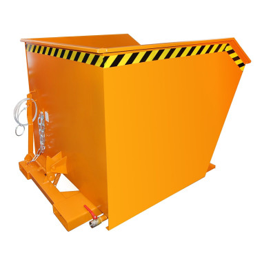 Tilting Container--Container of chips, painted, Orange yellow