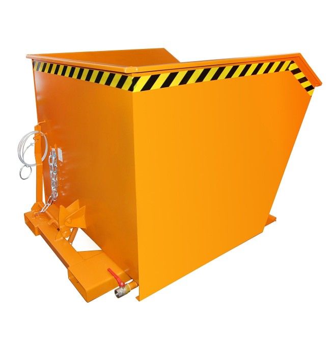 Tilting Container--Container of chips, painted, Orange yellow