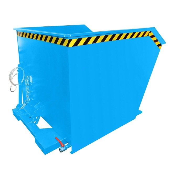 Kippbehälter--Container glas, lackiert, hellblau