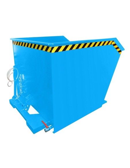 Contenedor de virutas, pintado, azul claro