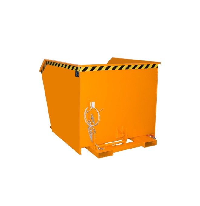 Tilting Container--Container of chips, painted, Orange yellow