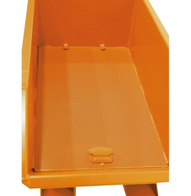 Tilting Container--Container of chips, painted, green