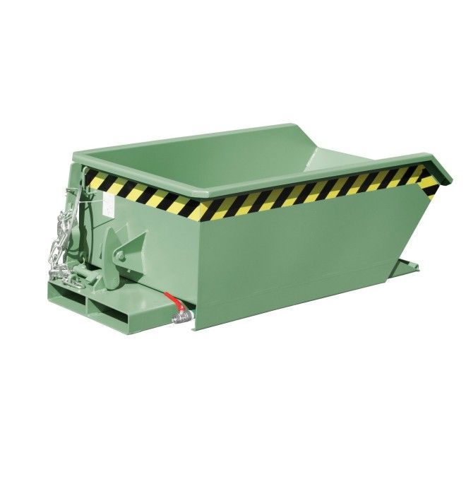 Kippbehälter--Mini container aus chips, lackiert, grün