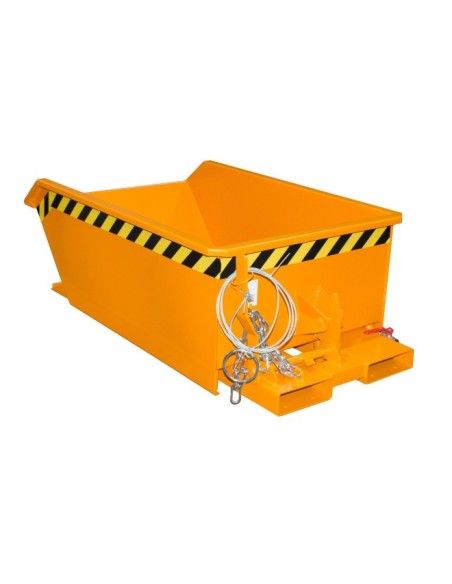 Tilting Container--Mini container of chips, painted, Orange yellow