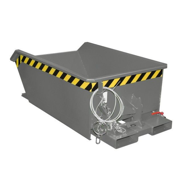 Tilting Container--Mini container of chips, painted, gray mouse
