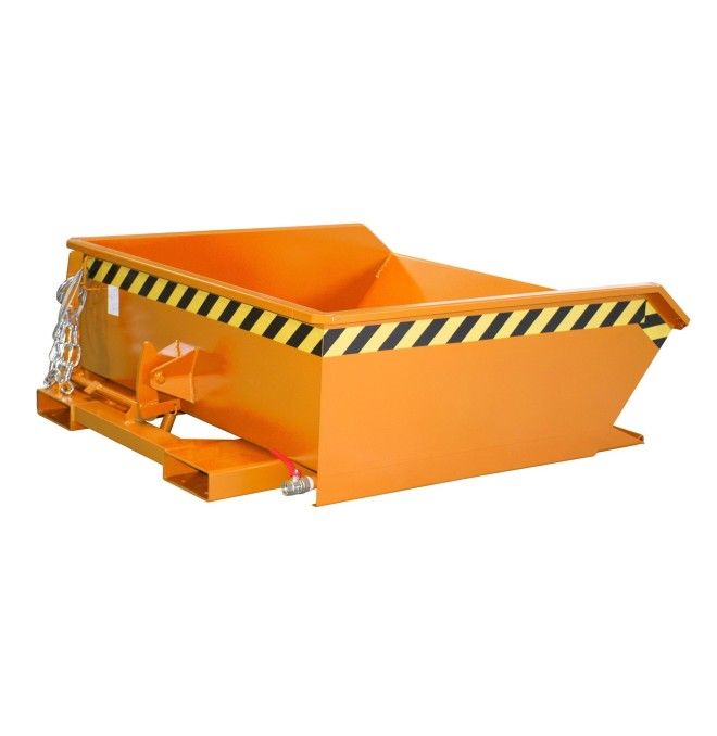 Kippbehälter--Mini container aus chips, lackiert, orange gelb
