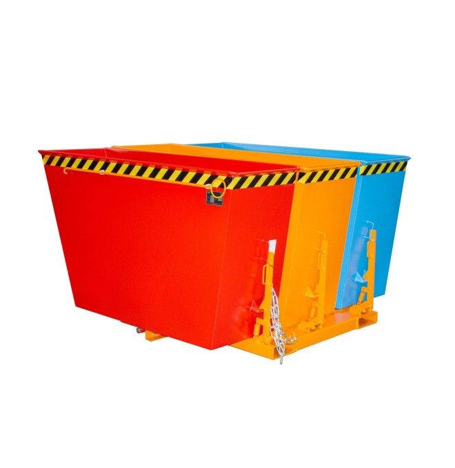 Recipiente Inclinável--Recipiente tilting, pintado, amarelo laranja