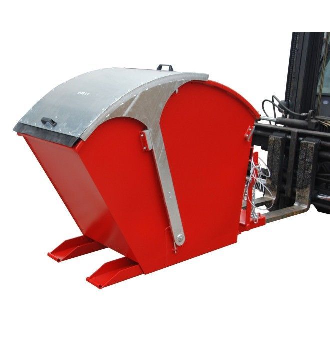 Bacs Basculants--Conteneur tilting, peint, feu rouge