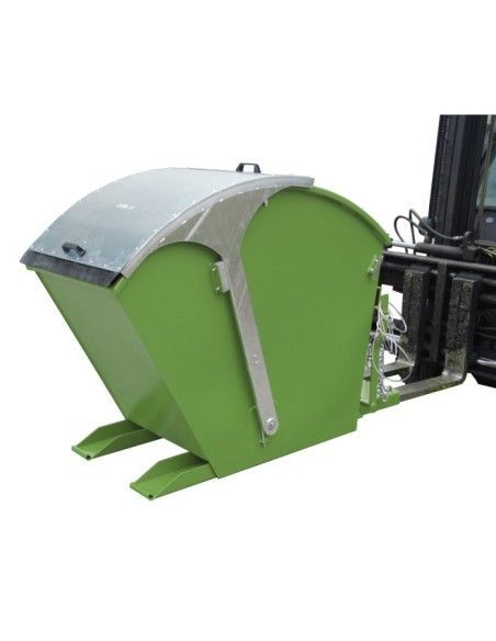 Contenedor Basculante, pintado, verde Reseda