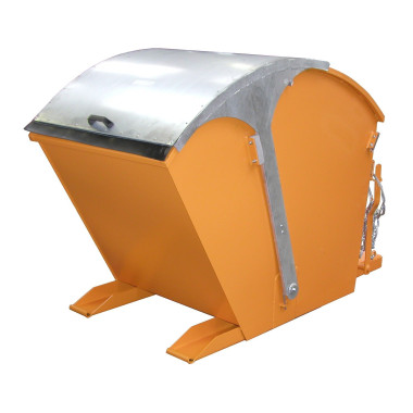 Contenedor basculante, pintado, Amarillo naranja