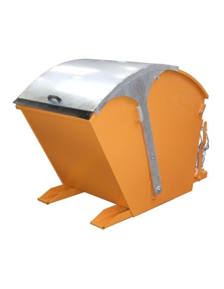 Contenedor basculante, pintado, Amarillo naranja