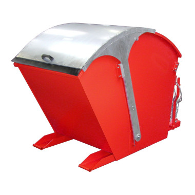 Recipiente Inclinável--Recipiente tilting, pintado, fogo vermelho