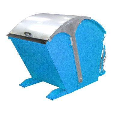 Tilting Container--Container tilting, painted, light blue