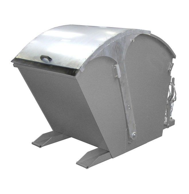 Tilting Container--Container tilting, painted, gray mouse