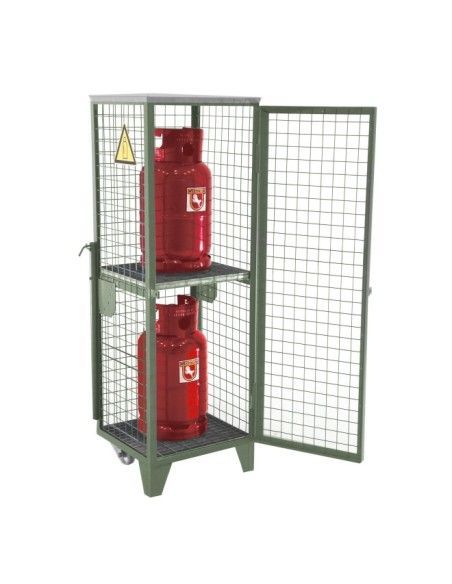 Armoires pour matières dangereuses--Cylindres à gaz, peints, gris souris
