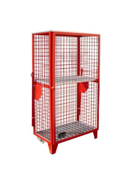 Gefahrstoffschränke-- Gastank, lackiert, rotes Feuer