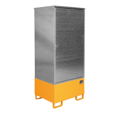 Hazardous material cabinets--Cabinet for hazardous materials, painted, orange yellow