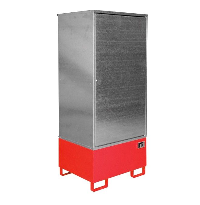 Armários para materiais perigosos--Armário para materiais perigosos, pintado, fogo vermelho