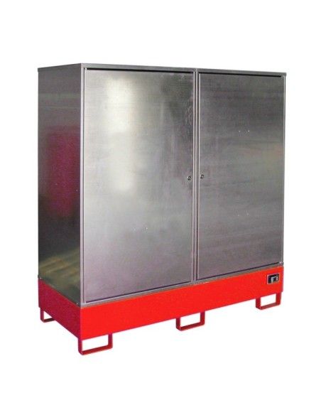 Armários para materiais perigosos--Armário para materiais perigosos, pintado, fogo vermelho