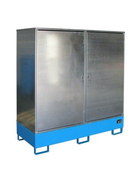 Armoires pour matières dangereuses--Armoire pour matériaux dangereux, peints, bleu clair