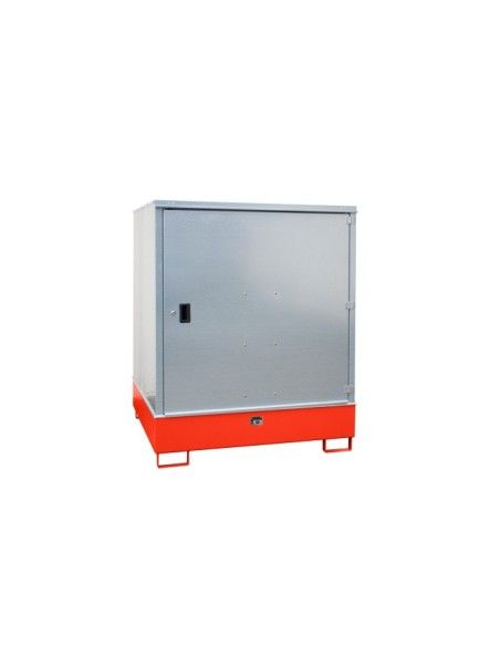 Armários para materiais perigosos--Armário para materiais perigosos, pintado, fogo vermelho