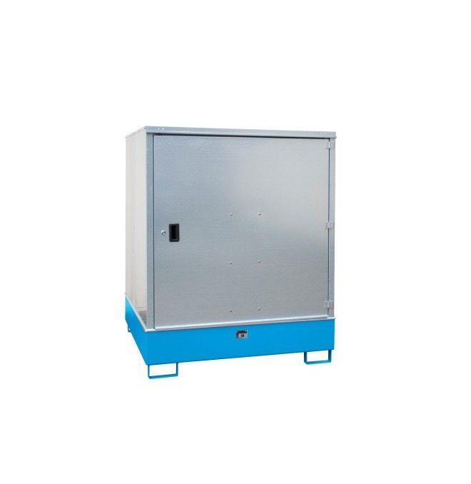 Hazardous material cabinets--Cabinet for dangerous materials, painted, light blue