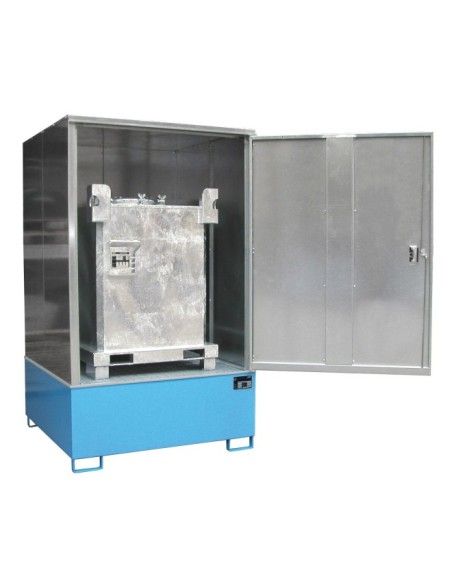 Hazardous material cabinets--Cabinet for dangerous materials, painted, light blue