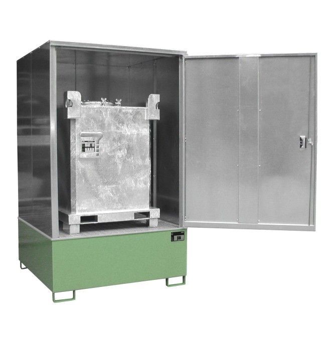 Hazardous material cabinets--Cabinet for dangerous materials, painted, green