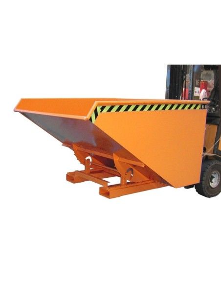 Recipiente Inclinável--Recipiente tilting, pintado, amarelo laranja