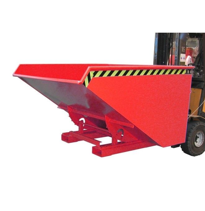 Bacs Basculants--Conteneur tilting, peint, feu rouge