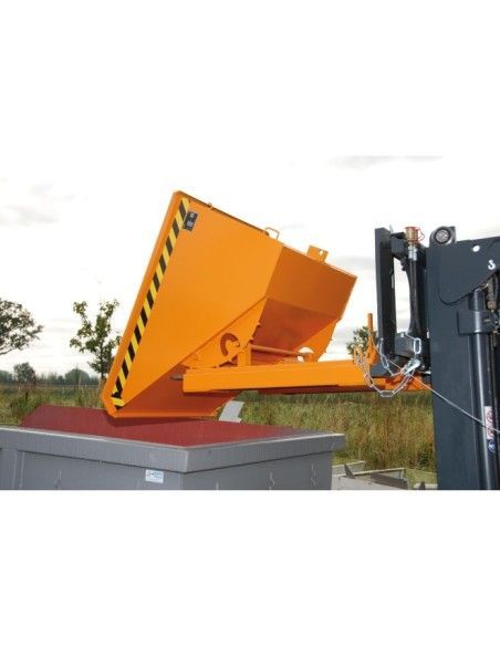 Tilting Container--Container tilting, painted, Red fire