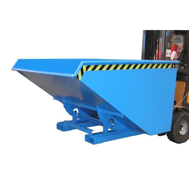 Kippbehälter--Container Skulptur, lackiert, Hellblau