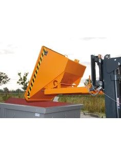 Kippbehälter--Container Skulptur, lackiert, Hellblau 2